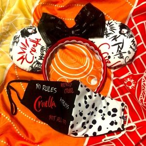 Disney Cruella Mickey Ears and face mask